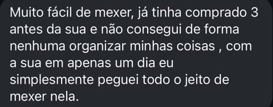 Print de conversa de uma cliente chamada Raquel dizendo que já tinha comprado 3 planilhas antes e nenhuma organizava as coisas dela